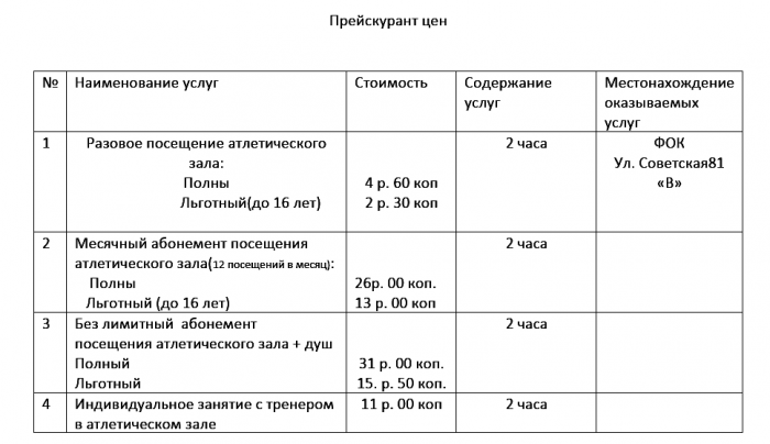 Атлетический зал
